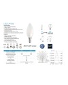 BOMBILLA LED - BOMBILLA E14 VELA OPAL 3000K  4W